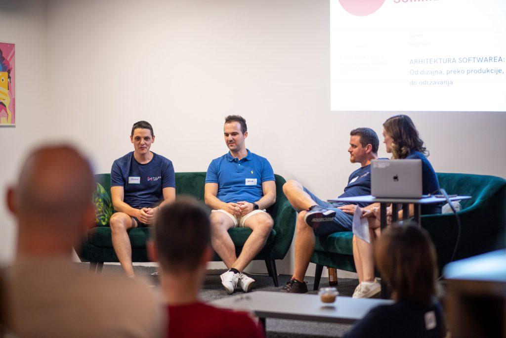Panelists Bruno Ziterbart, Mensur Duraković, Leon Petrov and moderator Marija Ziterbart during the panel discussion