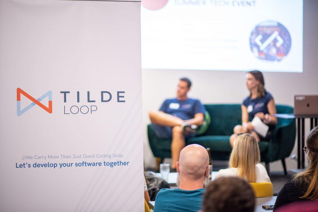Developers from the Split community listening to the panel discussion at the Summer Tech Event