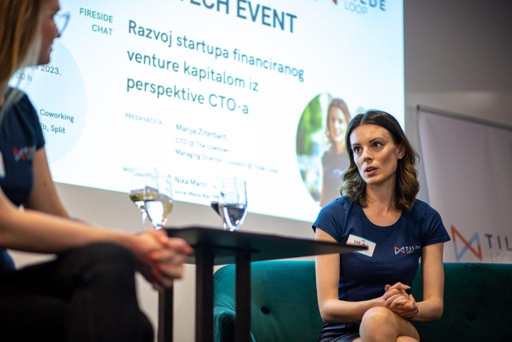 Marija Ziterbart in conversation with moderator Nika Marin during the fireside chat